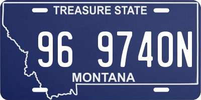 MT license plate 969740N