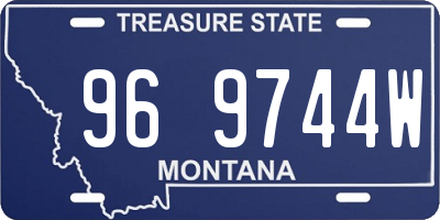 MT license plate 969744W