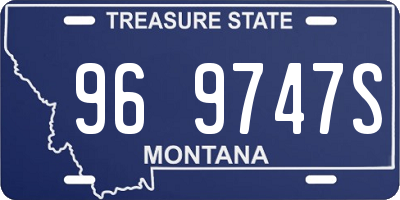 MT license plate 969747S
