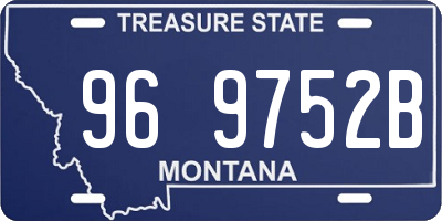 MT license plate 969752B