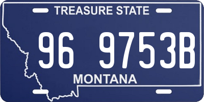MT license plate 969753B