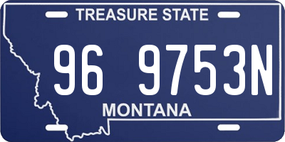 MT license plate 969753N