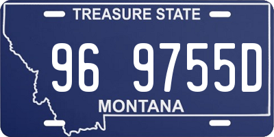 MT license plate 969755D