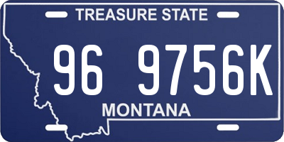 MT license plate 969756K