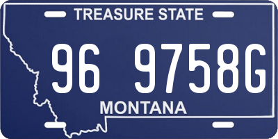 MT license plate 969758G