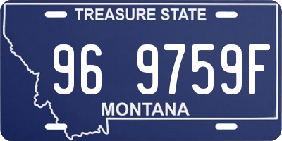 MT license plate 969759F