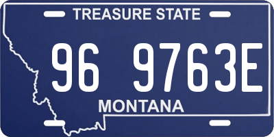 MT license plate 969763E