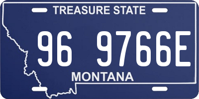MT license plate 969766E