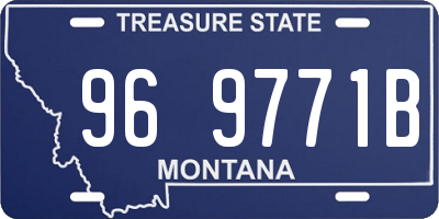 MT license plate 969771B