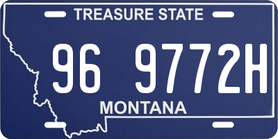 MT license plate 969772H