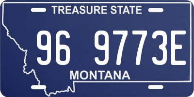 MT license plate 969773E