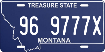 MT license plate 969777X