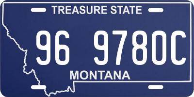 MT license plate 969780C