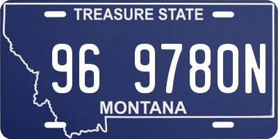 MT license plate 969780N