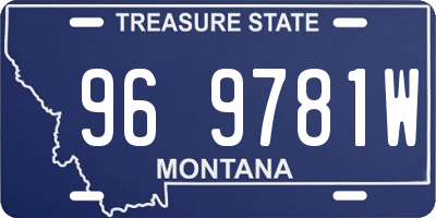 MT license plate 969781W