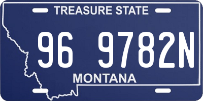MT license plate 969782N