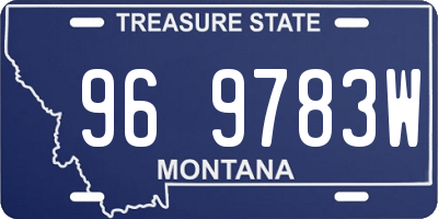 MT license plate 969783W