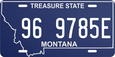 MT license plate 969785E