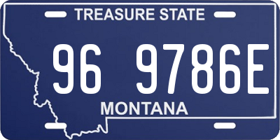 MT license plate 969786E