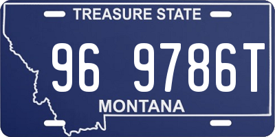 MT license plate 969786T