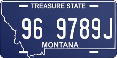 MT license plate 969789J