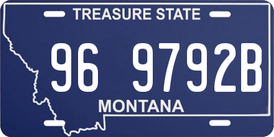 MT license plate 969792B
