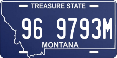 MT license plate 969793M