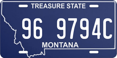 MT license plate 969794C
