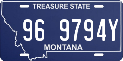 MT license plate 969794Y