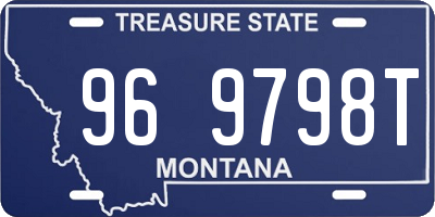 MT license plate 969798T