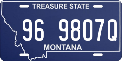 MT license plate 969807Q