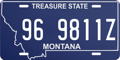 MT license plate 969811Z