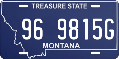 MT license plate 969815G