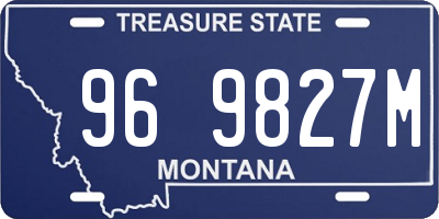 MT license plate 969827M