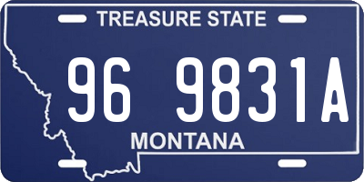 MT license plate 969831A