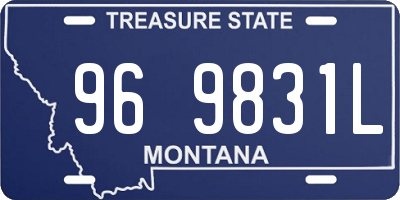 MT license plate 969831L