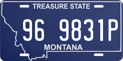 MT license plate 969831P