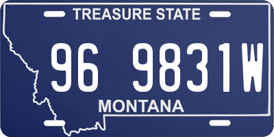 MT license plate 969831W