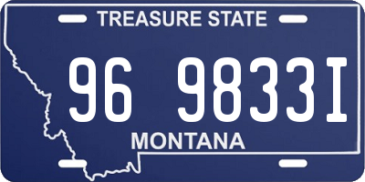 MT license plate 969833I