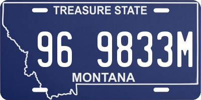 MT license plate 969833M