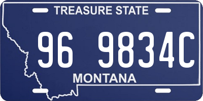 MT license plate 969834C