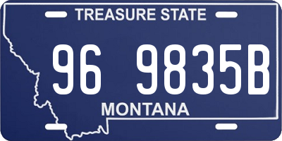 MT license plate 969835B