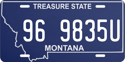 MT license plate 969835U
