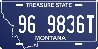 MT license plate 969836T
