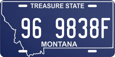 MT license plate 969838F