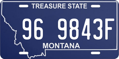 MT license plate 969843F