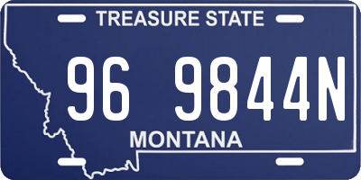 MT license plate 969844N