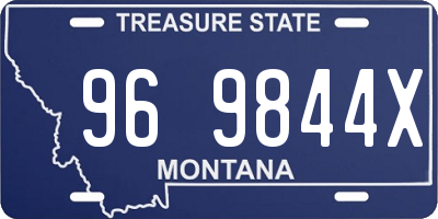 MT license plate 969844X
