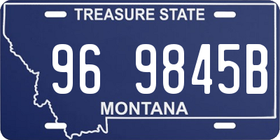 MT license plate 969845B