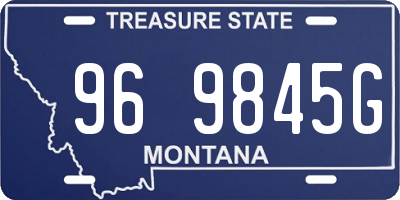 MT license plate 969845G